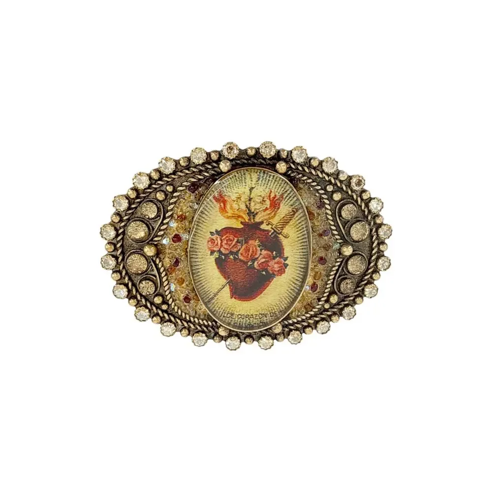 VIRGINS SAINTS & ANGELS VSA Goddess Image Buckle Sacred Heart